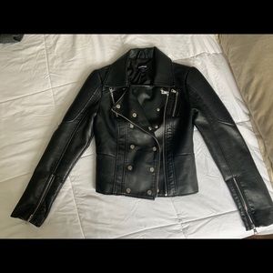 Bebe leather jacket XS